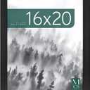 Frame 16x20 Espresso Woodgrain, Vertical & Horizontal Wall Hanging Large Picture Frame for Photos, Posters & Art Print