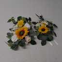 WEIERYUE(Pack of 2 Artificial Flowers Decorations,Artificial Arch Backdrop Garlandfor Ceremony Party Reception Entrance Welcome Easel Door Floral Decor Wall Home Entryway Outdoor(Sunflower)