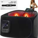 Cordless Back Massager Belt, Red Light Therapy Back Massager with 6 Heat, 6 Vibration for Pain Relief Deep Tissue, 4 Motors with Heating Pad for Back, Gifts for Women Men Mom Dad