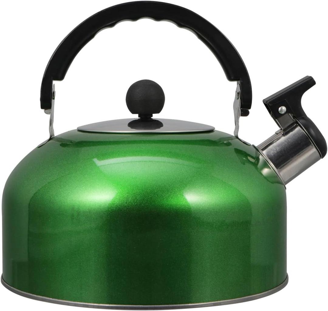 Cabilock Stainless Steel Whistling Tea Kettle 3L Large Capacity Stove Top Kettle with Ergonomic Handle Loud Whistle Compatible with Induction and Gas Cookers