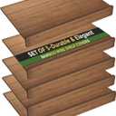 Bamboo Wire Shelf Covers, Wood Shelf Covers for Wire Shelving 24" W x 16" D | 5 Pack Wire Rack Covers, Wire Shelf Liner for Pantry, Closet, Kitchen