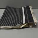 CARRIE HOME Modern Farmhouse Black Striped Lumbar Pillow Cover 12x20 with Tassels 1 Pack, Boho Decor Black and White Neutral Pillow Cover 12 x 20, Black Decorative Throw Pillows for Bed Couch Sofa