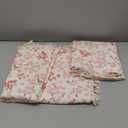 OYX Pink Boho Farmhouse Floral Curtains 84 Inch Long 2 Panels For Living Room, Flower Girl Bedroom Light Filtering Drapes, Vintage Country French Patterned Rod Pocket Aesthetic Decor Window Treatments