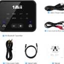1Mii Bluetooth 5.3 Transmitter for TV to 2 Wireless Headphones, Long Range 100ft Bluetooth Adapter for TV aptX Adaptive & HD/Volume Control, Optical/USB/AUX/RCA Audio Inputs
