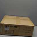 Dog Stairs for Small Dogs 17.7" H,2 in 1 Dog Steps for High Bed Couch 3-Step Pet Stairs for Dogs to Get On Bed,High Density Foam Non-Slip Pet Ramp for Puppy Older Cat (Coffee+Blue)