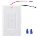 Wengart Single Pole Touch Light Switch, No Neutral Wire Required, Capacitive Wall Touch Sensor Switch with LED Indicator, 150W LED/480W Tungsten, ETL Listed, White