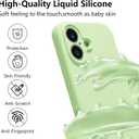 for iPhone 16E/iPhone 17E Case Silicone,with [Full Camera Protection][Soft Anti-Scratch Microfiber Lining],Liquid Silicone Ultra Slim Shockproof Phone Case for Men Women Girls-Matcha