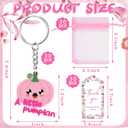 Inbagi 60 Set Thanksgiving Little Pumpkin Baby Shower Party Favors Include Cute Pumpkin Key Chain Thank You Kraft Tags Pink Organza Bags for Thanksgiving Day Fall Autumn Baby Shower Supplies