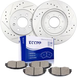 ECCPP Brake Kits, 2pcs Front Disc Brake Rotors and 4pcs Ceramic Disc Brake Pads Set for 1996 1997 1998 1999 2000 2001 2002 2003 2004 2005 for Honda Civic