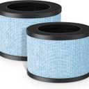 Fil-fresh 2-Pack MK01 & MK06 Air Purifier Filter Replacement for AROEVE MK01 & MK06, ToLife TZ-K1, Kloudi DH-JH01 Air Purifier, 4-IN-1 H13 True HEPA & Activated Carbon Filter, Blue