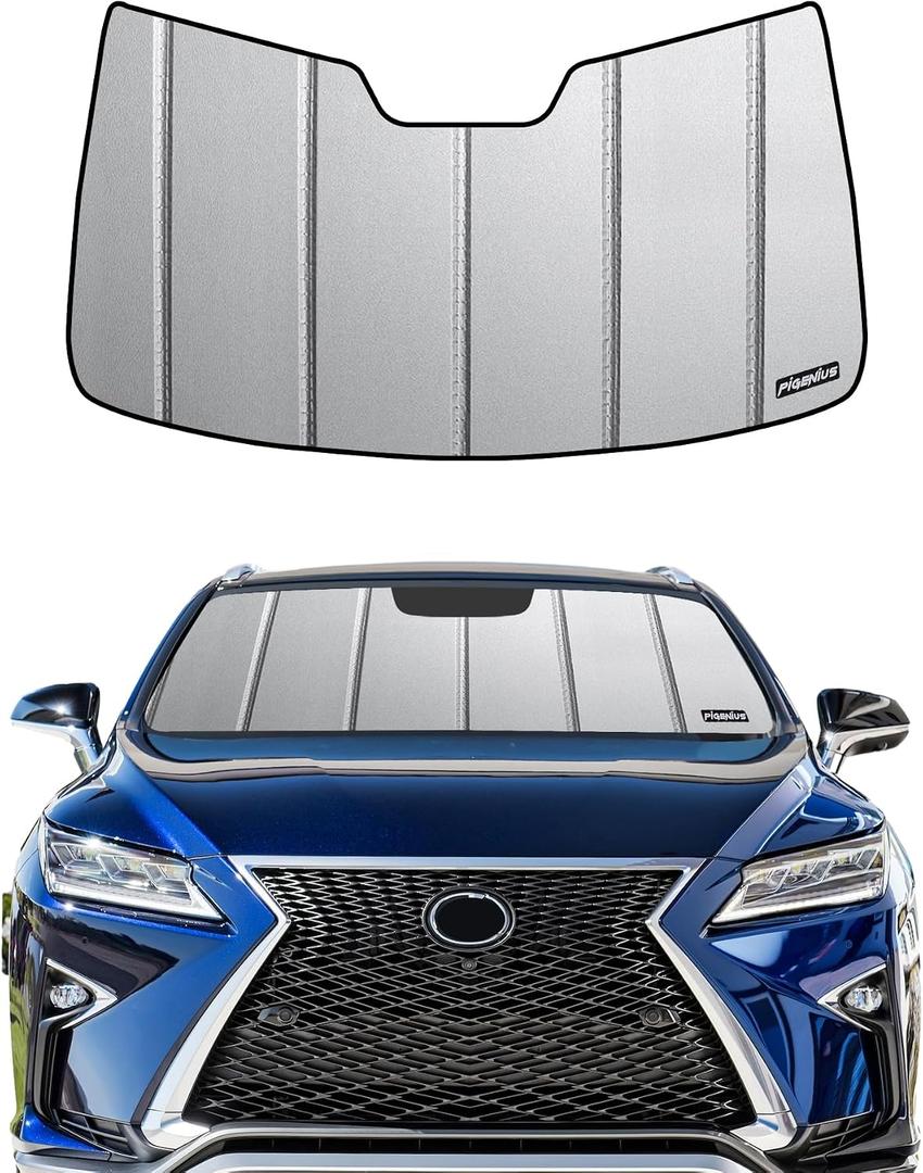 Pigenius Windshield Sunshade for Lexus RX350/RX450h 2016-2022, RX350L/RX450hL 2018-2022 Front Window Shade - Safeguard