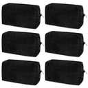 Aileam 6PCS Bridesmaid Proposal Gifts Corduroy Black makeup bag bulk for Wedding Party Favors Bachelorette party decorations Toiletry Organizer Bag Cosmetic Case Gift