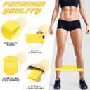 12 Pcs Latex Resistance Loop Exercise Bands for Booty Workout Stretch Exercise Bands Non Slip for Legs Squat Resistance Loop Women Men Starter Butt Hip Thigh Fitness (Yellow)