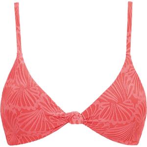 BERLOOK Bikini Tops for Women Bathing Suit Twist Tie Back Swimsuits V Neck Push Up Bikini Top Cheeky Swimwear (Red, M)