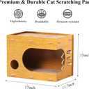 Cat Scratcher House,2 in 1 Cardboard Cat House Durable and Sturdy Cat Scratching Post Cat Scratching Board Cat Scratchers for Indoor Cats, Easy to Assemble,Maximum Load Capacity 66 lbs