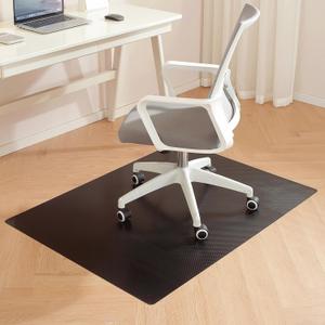 Gaming Chair Mat for Hardwood Floor, 36 x 48 Inch Computer Desk Chair Mat, Black Plastic Floor Protectors for Chairs, Heavy Duty Wood Tile Floor Mats for Home & Office