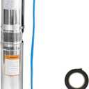 WASSERMANN 4" Deep Well Pump Submersible Well Pump with 10FT Cable,1/2HP,115V/60Hz,28GPM,179FT Head,Stainless Steel Submersible Borehole Well Water Pump for Home Farmland Irrigation and Factories