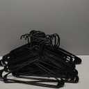 HOUSE DAY Black Plastic Hangers 60 Pack, Clothes Hangers with Non Slip Hooks, Durable & Space Saving Coat Hanger, Light-Weight Clothing Hanger, Perfect Closet Organizer for Everyday Use