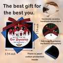 New Home New Beginning 2024 Christmas Ornament, Ceramic Ornament Housewarming Gift for Couple Family, Housewarming Gifts for New House, House Warming Gifts for New Home Owner