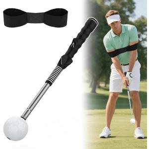 GPANDAG 2 Pack Golf Grip Trainer and Golf Wrist Trainer, Golf Training Aid w/Click Feedback for Warm Up/Strength Training, Golf Swing Trainer Right Left Gift for Golfers, Indoor Outdoor Golf Arm Band