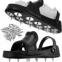 Epoxy Spiked Shoes,Includes 36 Replaceable Spikes, with Heel Strap for Epoxy Flooring Coating, Slip-on Design for Safe Walking on Floor Leveling Compounds, Concrete Resin, Size 8-9