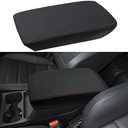LOCOY Center Console Armrest Cover Fit for Honda CRV Accessories 2023 2024 2025 2026, for CR-V Arm Rest Box Protective Cover, Armrest Lid Leather Cover, Middle Console Pad (Orange Stitches)