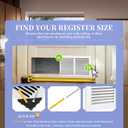 24x8 Steel Return Air Grille, HVAC Vent Cover, 0.7cm Overall Depth, 24''Wx8''H [Duct Opening]