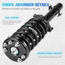 Front Struts Suspensions w/Coil Spring for Honda Accord (2.4L 4 Door Sedan / 2 Door Coupe) 2008 2009 2010 2011 2012, Strut Shock Absorber Assembly Replace 172562L 172562R