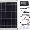 30A MPPT Solar Controller and Solar Panel Kit, 12V 24V 50W Solar Panel Charger Battery Charger for RV Trailer Boat Marine, Camping Emergency
