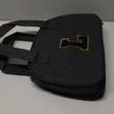 LYFFXYH Initial Travel Toiletry Bag, Personalized Cosmetic Bags Birthday Gifts for Women, Makeup Bag Organizer with Handle, Travel Bag for Toiletries with Brush Holder (L, Black)