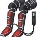 COMFIER Leg Massager for Circulation and Pain Relief, Leg Compression Massager with Heat and Compression,3 Heat 3 Modes 3 Intensities Full Foot Massage,Gifts for Mom Dad