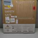 Mom's Choice-GROWNSY Baby Gate for Stairs, 29.5"-48.4" Pressure Mounted Baby Gate for Top of Stair&Doorway with V-Shaped Rods, Anti-Trip Pedal, Extra Wide Stairs Dog Gate Easy Install w/Red Reminder