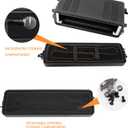 2U Rack Mount, Molded Pro-Audio PA DJ Case, Waterproof Hard Case with Custom Foam, Wireless Mic/Amp/Effect/Mixer Storage, 2U 12" Deep