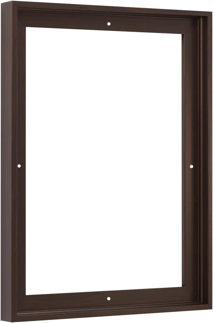 Pixy Canvas Floater Frame 16x20 for 3/4 (0.75) inch Deep Canvas Paintings/Canvas Prints/Wood Canvas Panels/Wall Art/Wall Decor/Home Decor/Artwork (Dark Walnut, 16 x 20 inch, Portrait)