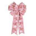 Christmas Decoration Bow,Nine Ear Red Large Christmas Bow,Christmas Tree Topper Ornament Bow for Wreaths Outdoor,Gift Wrapping