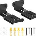 2-Pack Adjustable Soundbar Wall Mounts, Fit for Samsung, Bose, Vizio, LG Depth of 3.5"–6.3" Soundbars, Heavy-Duty Steel Holds up to 38 Lbs, With Anti-Slip Guardrail, Hardware Included Easy to Install