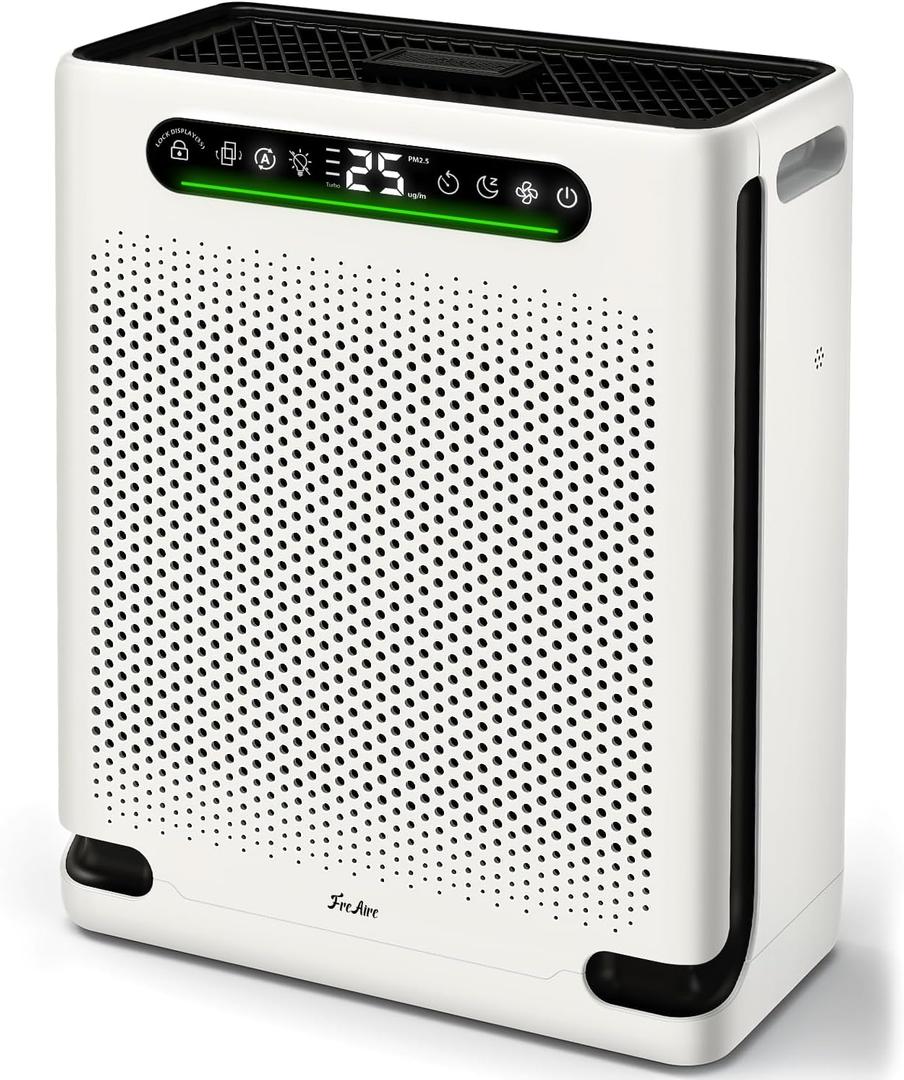 Air Purifiers for Home, Air Purifier with Washable Filter & Air Quality Display