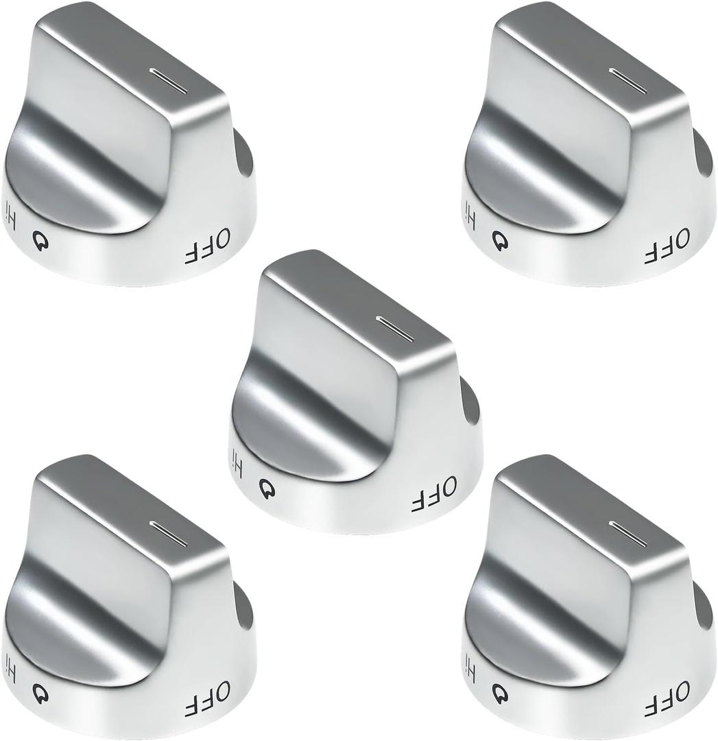 5 Pack Upgraded W11239985 Gas Ranges Control Knob Compatible with Whirlpool Replace Part Number W11239985 4845290 PS12578779 EAP12578779 AP6333411 Range Model WFG550S0LZ1 WFG525S0JV0 WFG550S0HV0