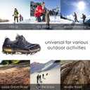 Cimkiz Crampons Ice Cleats Traction Snow Grips for Boots Shoes Women Men Anti Slip 19 Stainless Steel Spikes Safe Protect for Hiking Fishing Walking Climbing Mountaineering, L