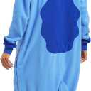 Wishliker Unisex Adult Onesie Pajamas Animal Onesies Women Men Christmas Halloween Cosplay Costume Sleepwear (Blue, XL)