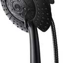 Shower Heads with Handheld Spray Combo: 7.2" Rain Shower Head & Handheld Shower Head 2-IN-1 Shower Head with 60" Hose (BLACK), Shower Trim Systems