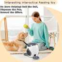 ABULL Interactive Dog Puzzle Toy - Drop The Ball to Get Treats, 2-in-1 Treat Dispenser & Slow Feeder for Healthy Eating, Keep Them Busy and Stop Boredom, Fun and Durable for All Breeds (Gray)