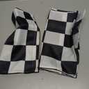 Breling 2 Pack Checkered Table Runner Black and White Tablecloths Racing Flag Polyester Tea Party Table Cloths Car Theme Flag Party Picnic Supplies(12.6 x 108 Inch,Checkered)