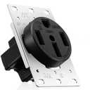 Industrial Grade NEMA 14-50R Outlet, UL Listed, High Power Supports Up to 50 Amps, 125/250 Volts for Electric Vehicles, RVs, and Large Appliances, Heavy Duty, 3 Pole 4 Wire