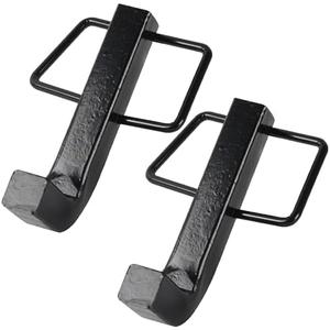TonGass (2-Pack, Black) Premium Snap L-Pins for Weight Distribution Hitches, 4 1/4" x 1 3/4" L-Pins with Integrated Snap Clips, Minimize Weight Distribution Hitch Noise, Zinc-Coated Heavy-Duty Steel