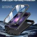FNTCASE for iPhone 17e Phone Case: [Built-in Screen Protector & Kickstand] [Military-Grade Drop Protection] Heavy Duty Protective Full Body Shockproof TPU Rugged Protective Phone Cover Black