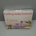 Portable Folding Baby Bath Tub, 29.5L x 17.7W x 9.8H inches, Suitable for 0-6 Years, Pink/Mint Green (Green)