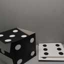 Sinmoe 6 Pcs Casino Dice Favor Boxes Bulk 7 x 7 x 7 Inch Casino Themed Party Supplies Night Las Vegas Party Decoration Three Dimensional Dice Decor for New Year Centerpieces Game(White Dots on Black)