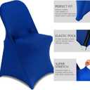 HAINARverS Stretch Spandex Folding Chair Covers 30PCS Universal Fitted Chair Cover Protector for Wedding, Party, Banquet, Holidays, Celebration, Decoration(Royal Blue, 30 PCS)