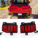 Compatible With Jeep Gladiator 2019 2020 2021 2022 2023 LED Rear Bumper Reflector Light Fog Lamp Brake Light Dynamic Turn Signal Reflector Driving Lights